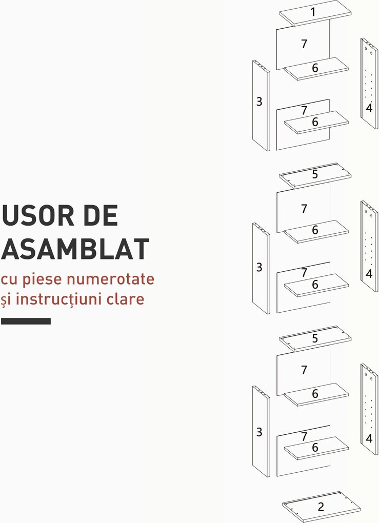 HOMCOM Unitate de Stocare pentru 260 de CD-uri/120 de DVD-uri - Alb | Aosom Romania