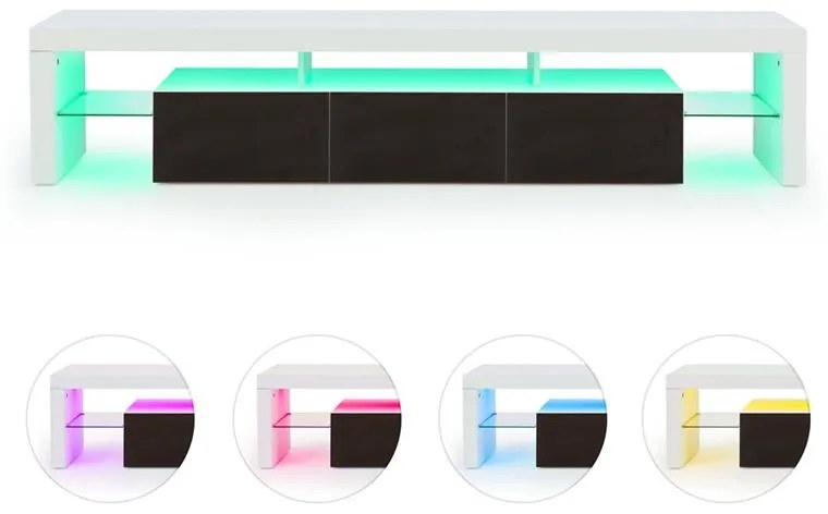 Orlando Lowboard TV Board LED schimbarea culorii in functie de stare de spirit de iluminat