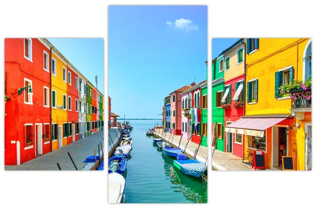 Tablou - Insula Burano, Veneția, Italia (90x60 cm)