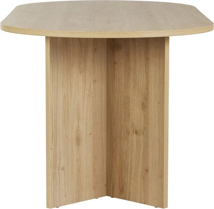 Masă de dining cu aspect de lemn de stejar 89,5x180 cm Sablin – Kalune Design