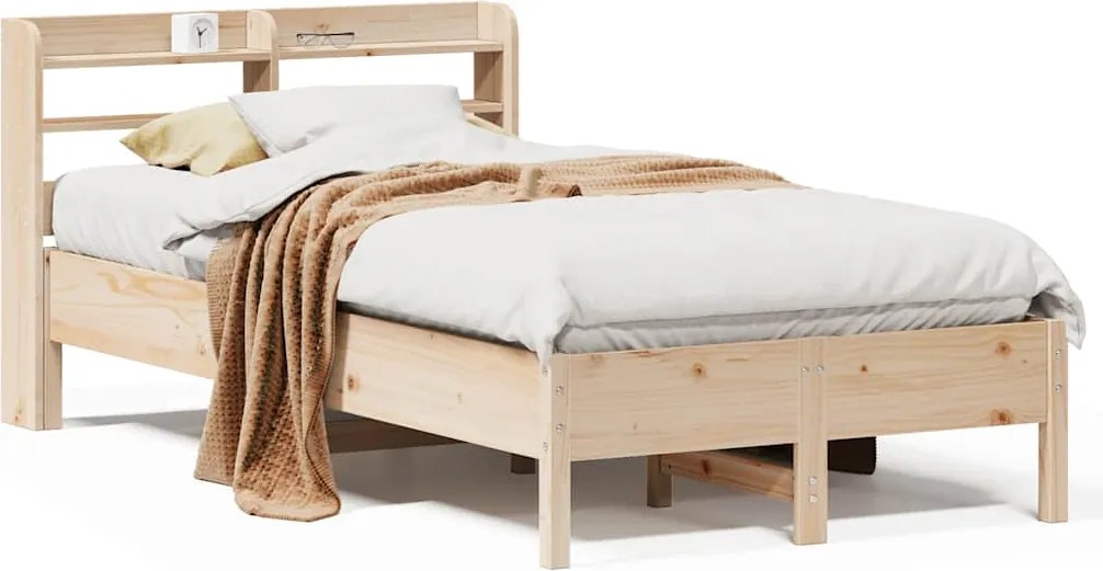 vidaXL Cadru de pat fără saltea, 75x190 cm, lemn masiv de pin