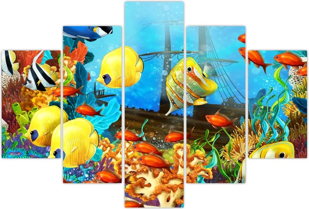 Tablou - Recif de corali colorat (150x105 cm)