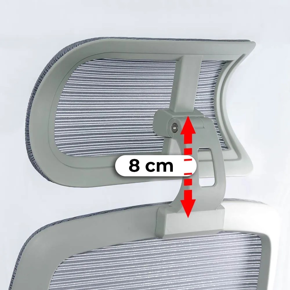 Scaun birou ergonomic gri din mesh respirabil și brațe 3D reglabile OFF 403