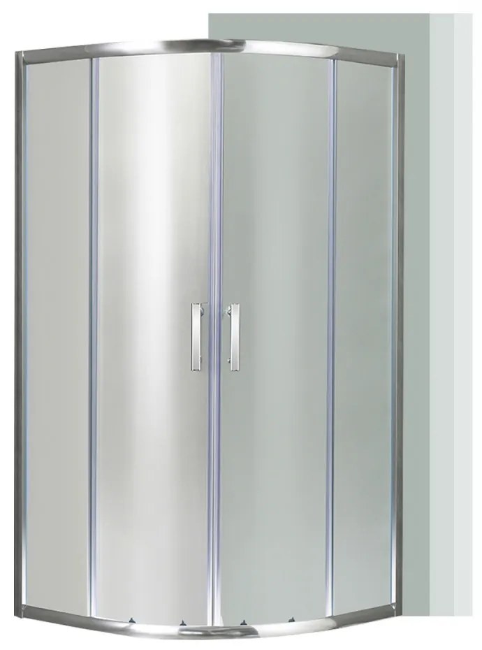 Cabină de duș curbată Spirit Matt 80x80x180 cm, fără cădiță de duș