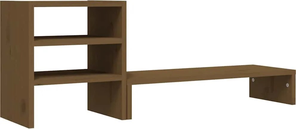 vidaXL Suport pentru monitor, maro miere, 81x20x30 cm, lemn masiv pin