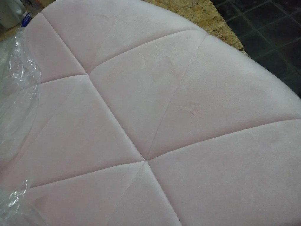 OFERTA Scaun de birou AVOLA VELVET roz pudra II. calitate
