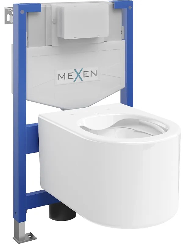 Mexen Sofia set incastrat WC cadru Fenix XS-F cu vas WC, alb lucios - 6803354XX00