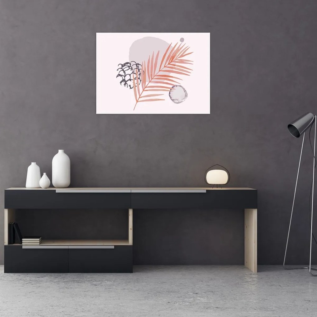 Tablou pe sticlă - Minimalism violet N⁰3 (70x50 cm)
