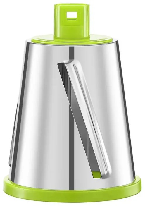 Răzătoare manuală cu 3 atașamente Kinghoff KH 1960, oțel inoxidabil, alb/verde