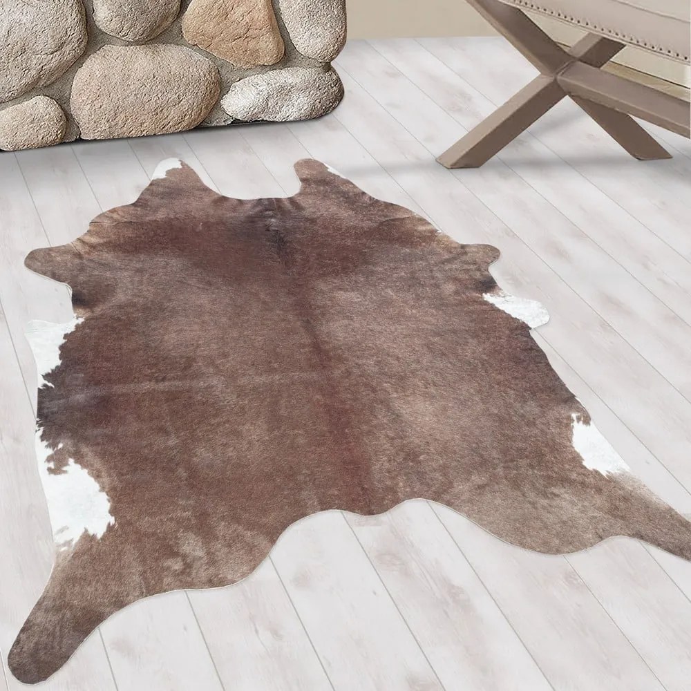 Blană maro sintetică 100x135 cm Etosha – Ayyildiz Carpets