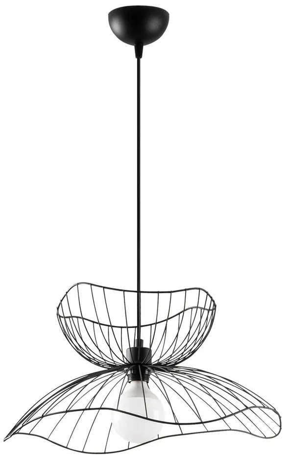 Lustră neagră cu abajur din metal ø 50 cm Farac – Opviq lights