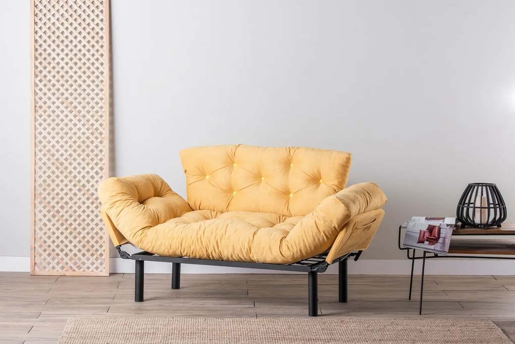 Canapea extensibilă Nitta Mustard