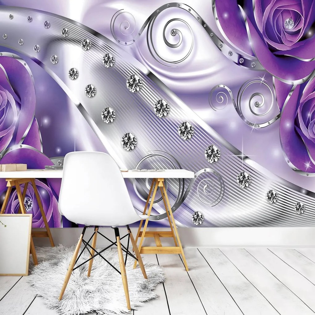 Fototapet - Abstracție violetă (254x184 cm)