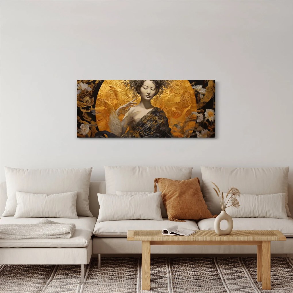 Tablou - Doamnă japoneză (120x50 cm)