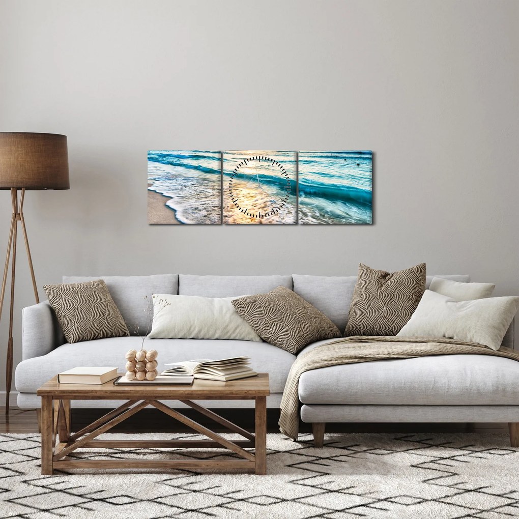 Tablou - Mare (cu ceas) (90x30 cm)