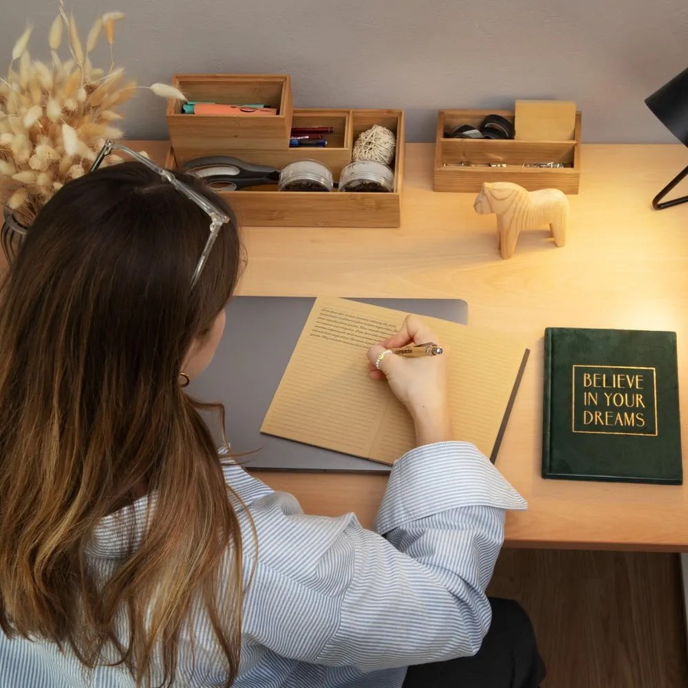 Organizator din bambus Compactor Woody 30 x 15 x 6,35 cm