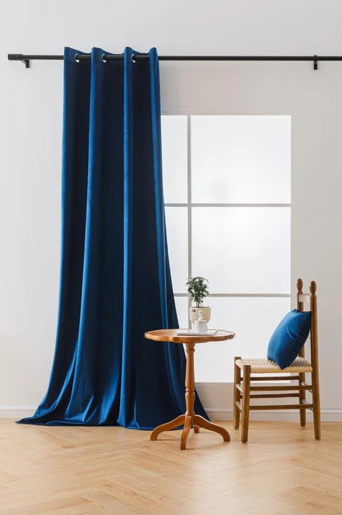 Draperie din catifea Culoare albastru regal, VELVET 140x250 cm Agatat: Rejansa