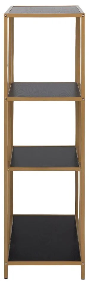Bibliotecă neagră/aurie 77x114 cm Seaford – Actona