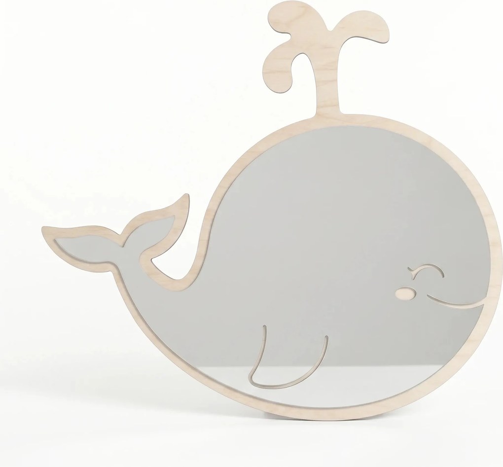 Oglindă Decorativă din Lemn pentru Camera Copilului | Dreamy Whale