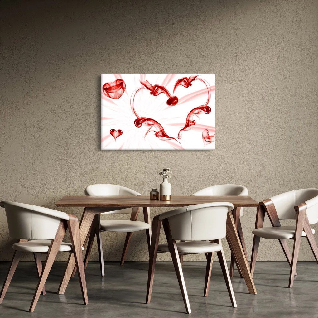 Tablou cu inima din fum (90x60 cm)