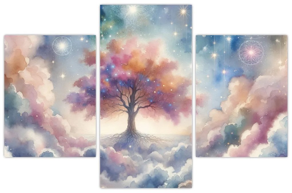 Tablou – Arborele vieții printre nori (90x60 cm)