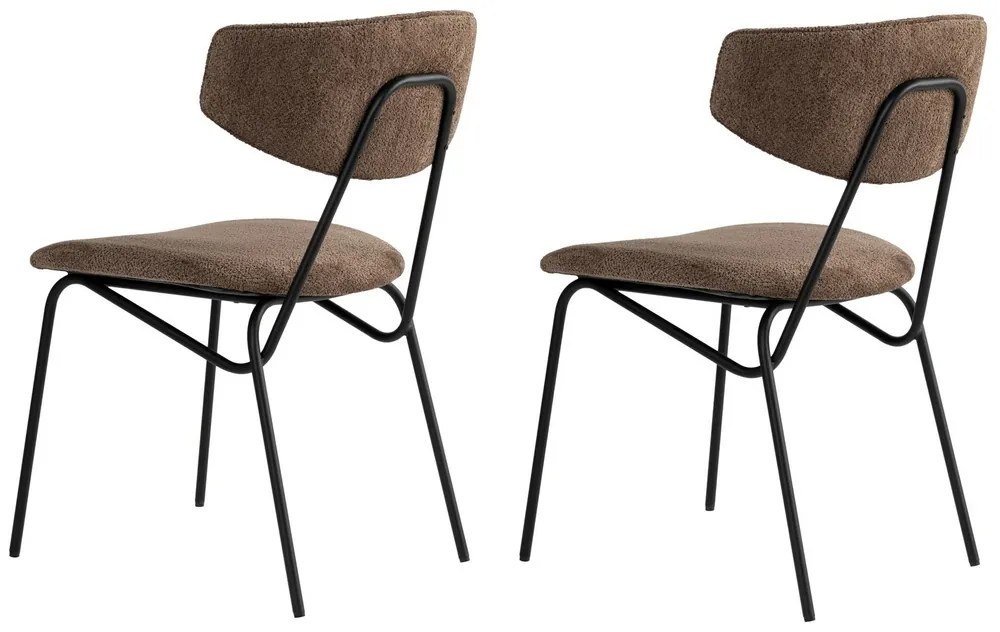 Set de scaune de sufragerie Nancy Brown și Black,2 buc.