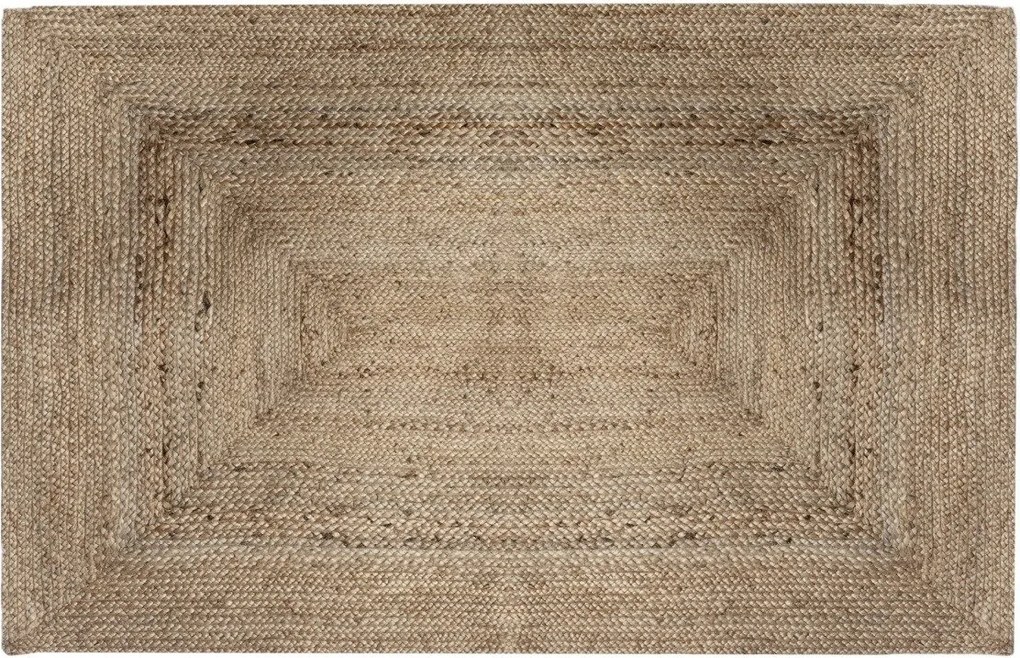 Covor dreptunghiular din iută, 120 x 170 cm, țesut, natural