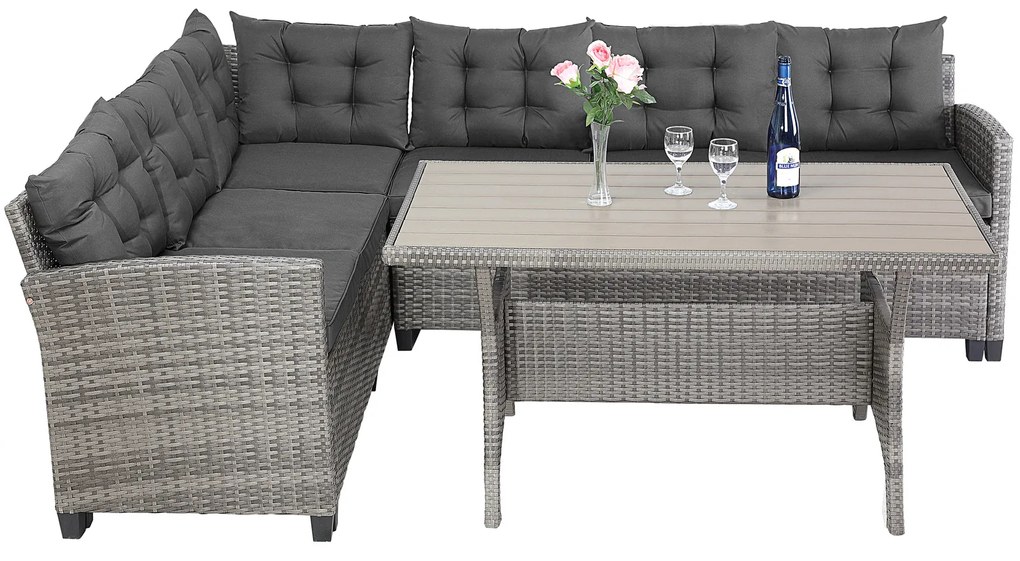 Deuba Set ratan Sedan - gri + perne antracit