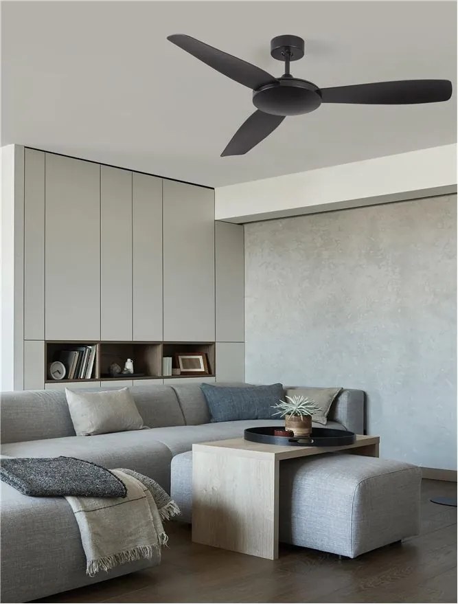 Ventilator de tavan cu telecomanda design modern BLAIRE negru