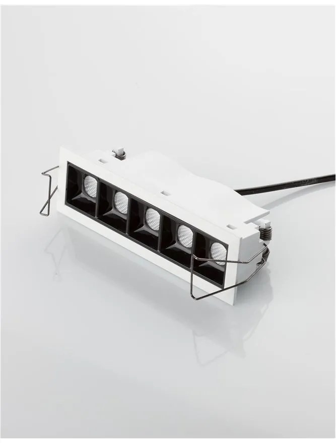 Corp incastrabil tavan fals cu 5 spoturi LED SWAN alb/ negru NVL-9232126