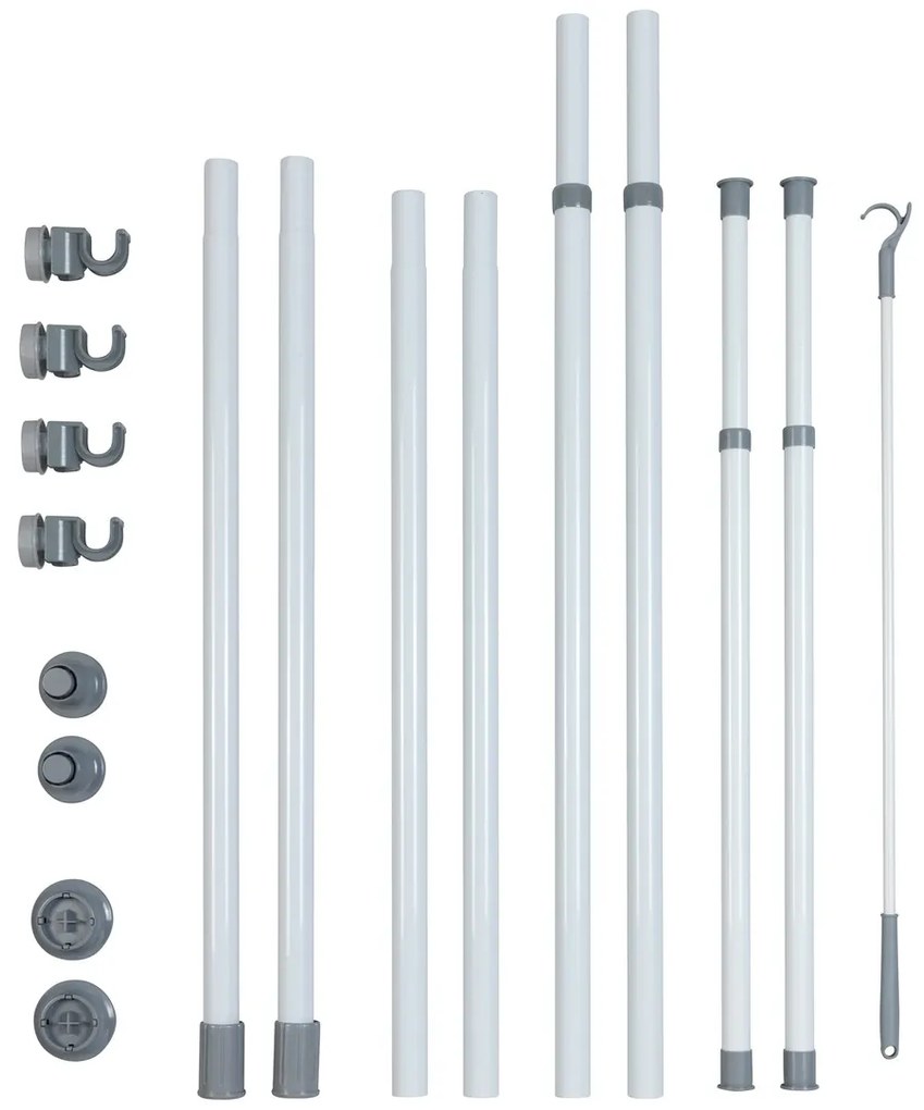 Suport extensibil pentru haine, Wenko, Herkules Basic, inox/plastic/polipropilena