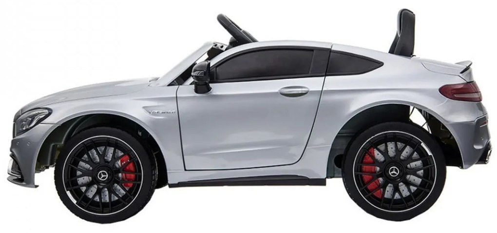 Masinuta Electrica cu acumulator pentru copii NOVOKIDS™ Mercedes C63S AMG Coupe, Cu telecomanda, Roti din Cauciuc EVA, 3-8 ani , Usi cu deschidere ,