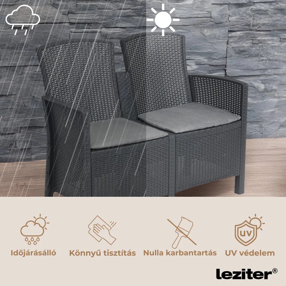 Set de mobilier de grădină Lima III cu 6 locuri, grafit