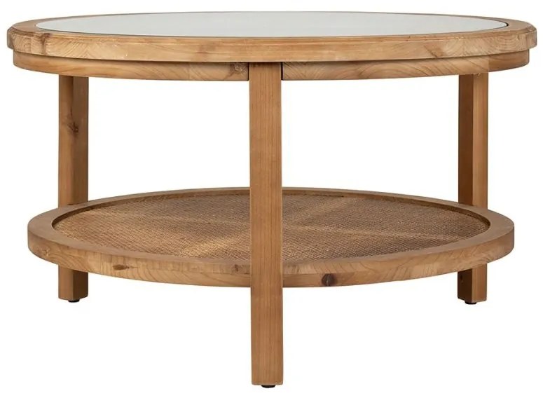 Masuta de cafea decorativa, din lemn de pin, Natur, 75 cm. Firmin