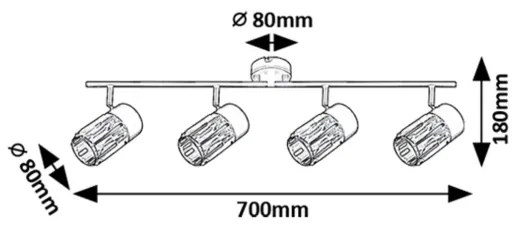 Spot Rabalux 73062 VENARO 4xE14/15W/230V