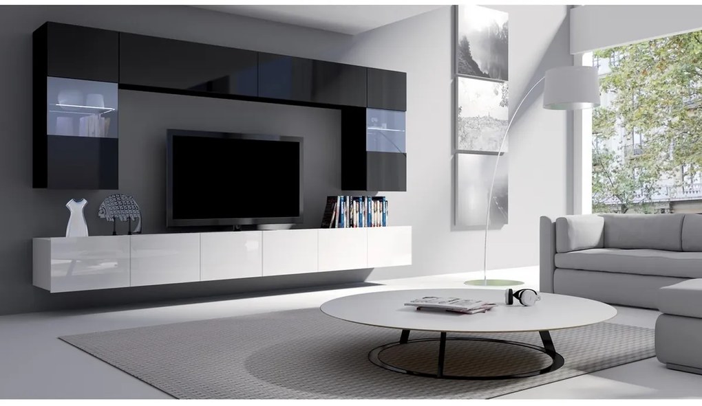 Expedo Set living BRINICA NR1, alb/alb luciu