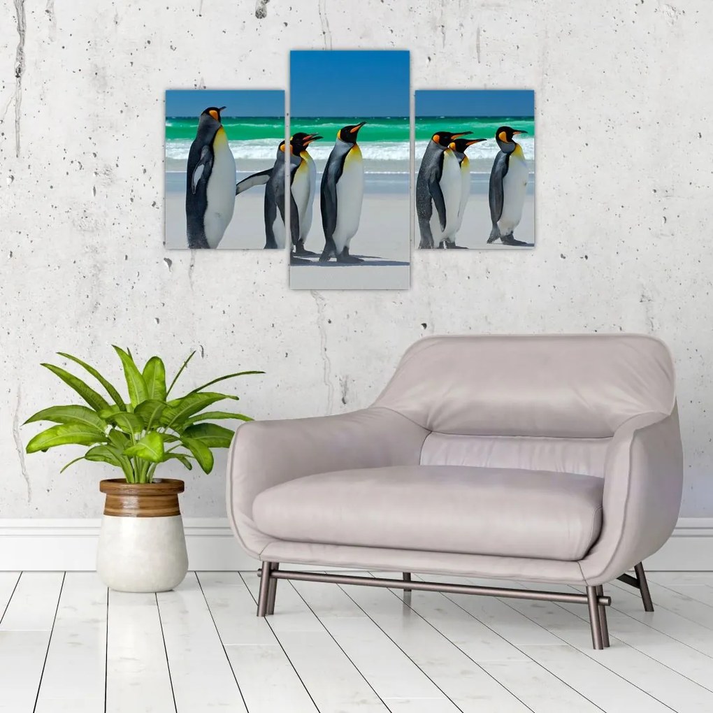 Tablou - Grup de pinguini regali (90x60 cm)