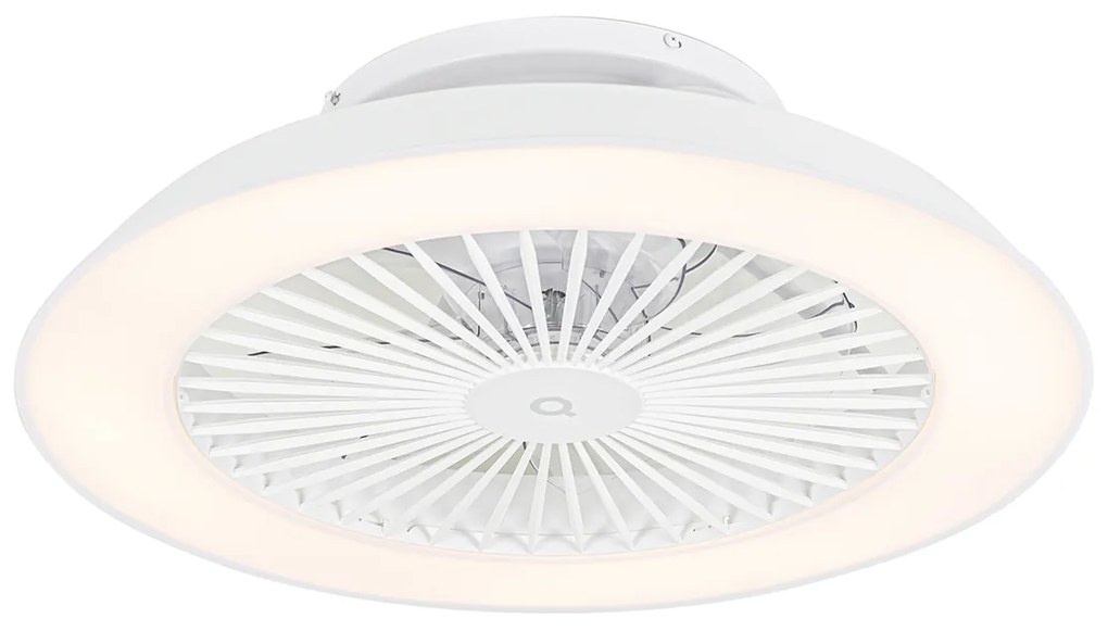 Ventilator de tavan inteligent alb cu LED cu telecomanda - Deniz