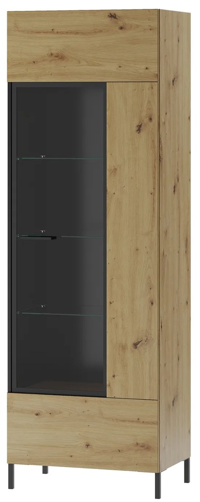 Vitrină Lorren 10 (stejar artisan + negru mat). 1068164