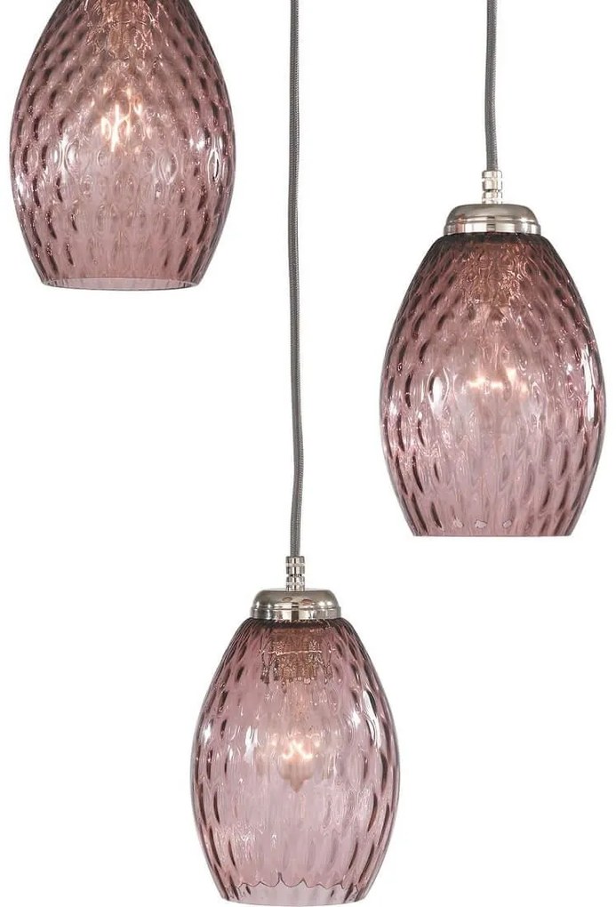 Lustra moderna cu 3 pendule design italian 10008 Amethyst