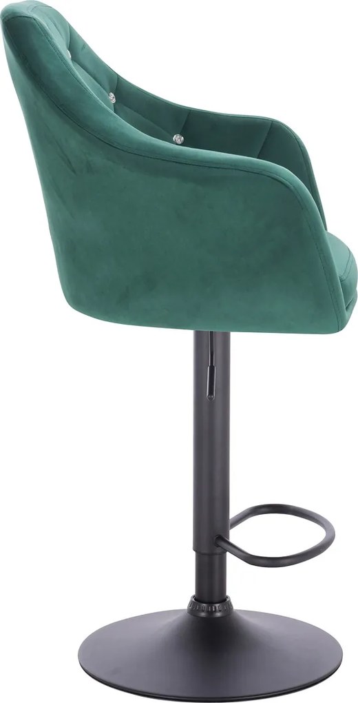 HR830CW Scaun Catifea Verde cu Bază Neagră