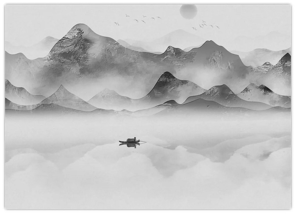 Tablou - Lac japonez (70x50 cm)