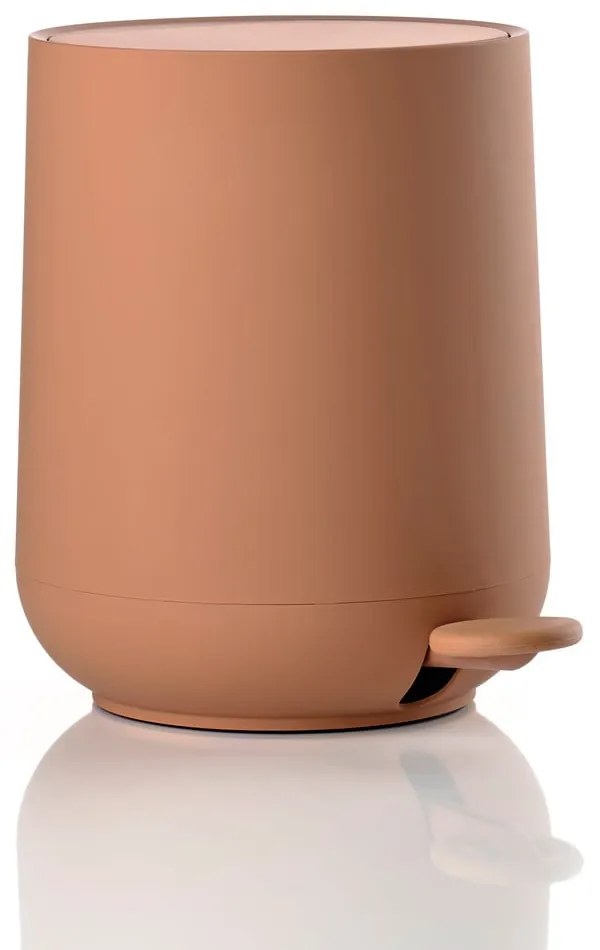 Coș de gunoi portocaliu cu pedală din plastic 3 l Nova One – Zone