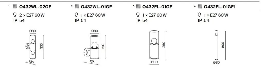 Aplica de perete iluminat exterior IP54 Amas 1L