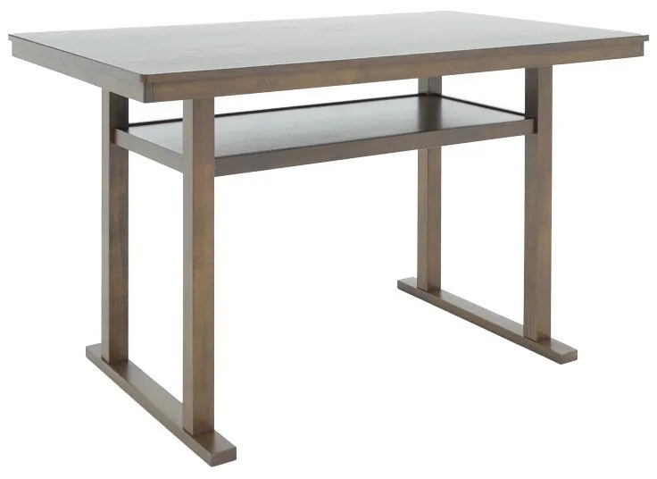 Masa de bar Tenor lemn natural cauciuc - MDF, culoarea nuc 150x90x91.5cm