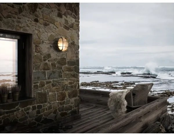 Nordlux POLPERRO - Aplică de exterior 1xE27/12,5W/230V IP64, alamă