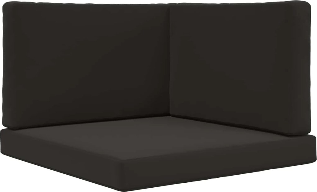 vidaXL Perna pentru canapea de exterior 3 pcs Negru Poliester