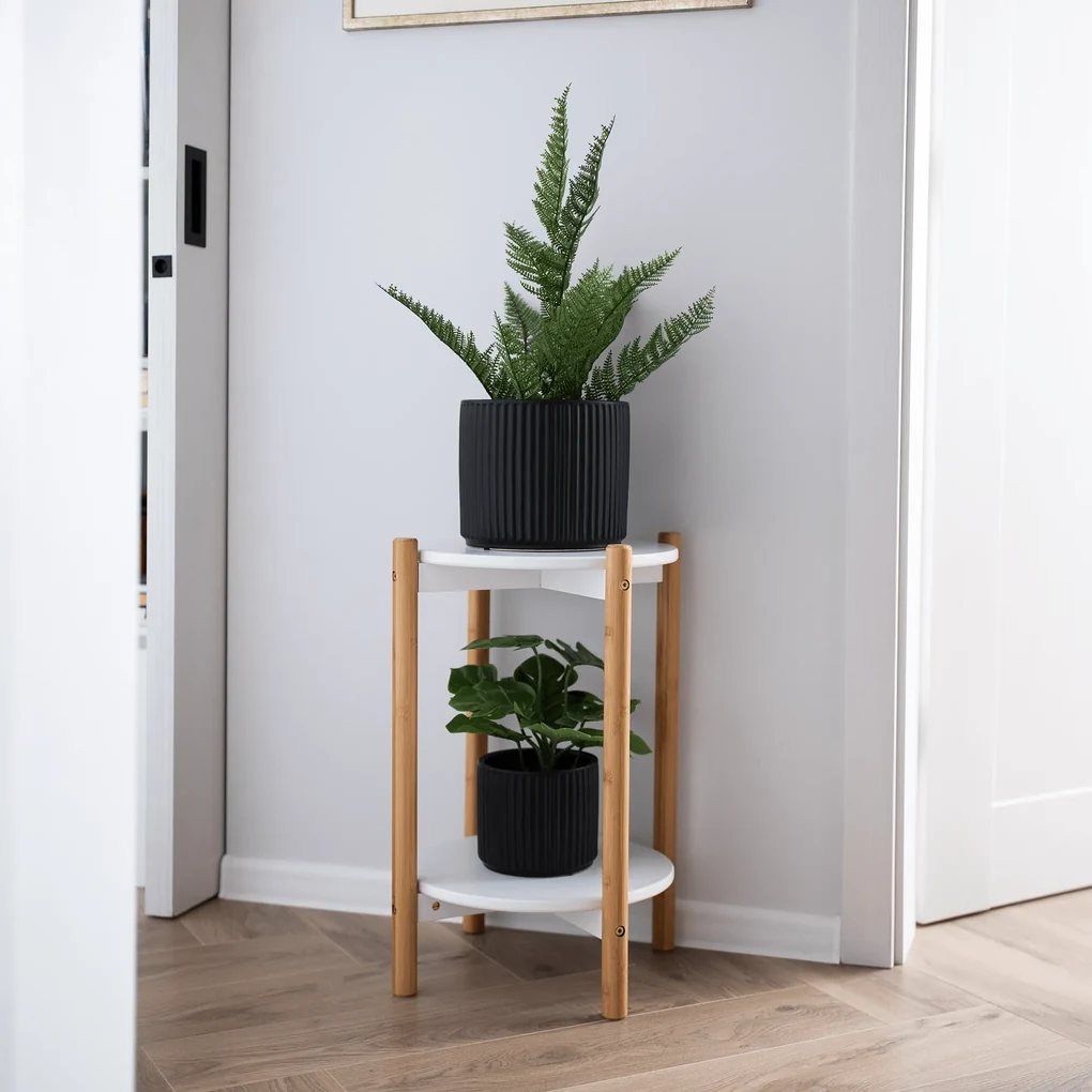 Ghiveci de flori din ceramică, negru mat, KELSO TIP 2