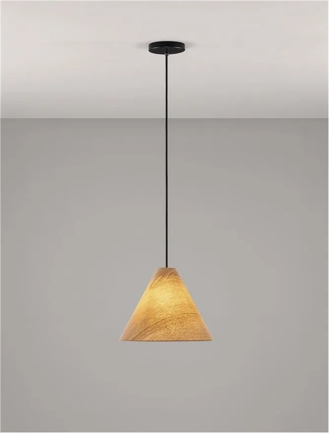 Lustra/Pendul lemn natural, ELYSIAN, D 30cm