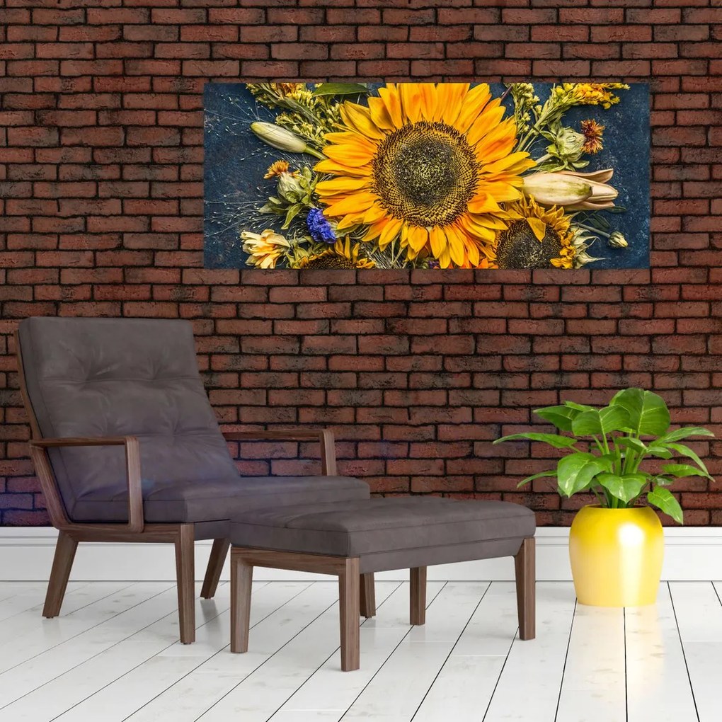 Tablou - Flori de toamnă (120x50 cm)